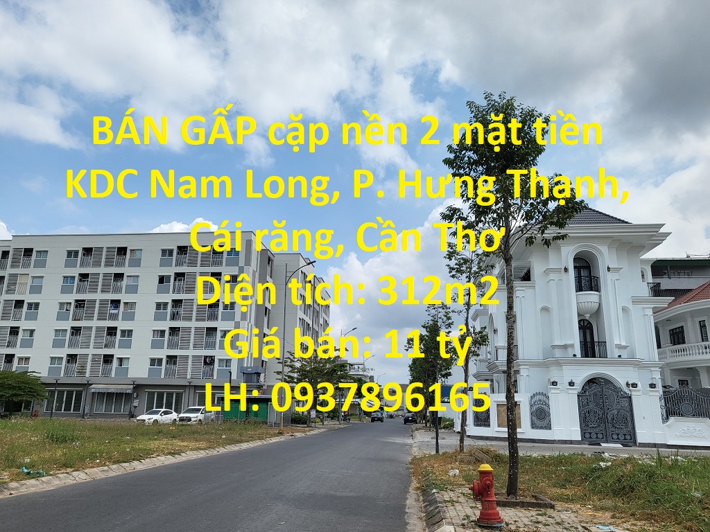 BÁN GẤP cặp nền 2 mặt tiền KDC Nam Long, P. Hưng Thạnh, Cái răng, Cần Thơ - Ảnh chính